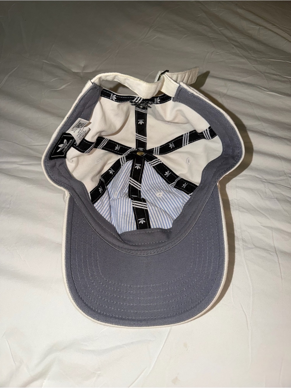adidas Off-White Baseball Cap with Black Trefoil - Picture 3 of 3